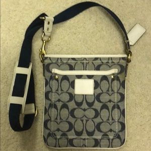 Coach Denim & White Crossbody